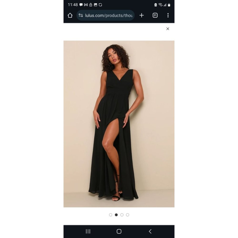 Lulus Black Maxi Dress Size XL